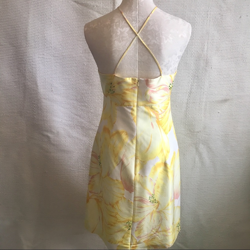 VTG M 90s Y2K Summer Cocktail Dress 100% Silk Embellished Mini Midi Gown - Picture 4 of 6